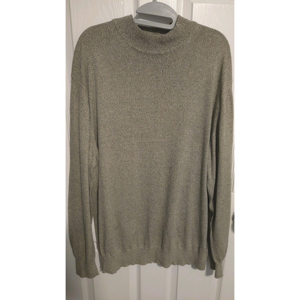 Pronto Uomo Firenze Men's Sweater L 52 Made in Italy Gray Mix Knit Crew Pullover